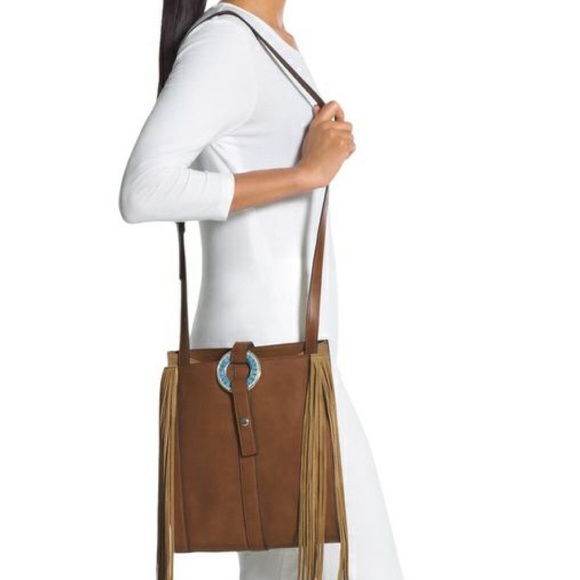 Chico’s Crossbody Fringe Bag By Sondra Robert’s - Picture 1 of 8